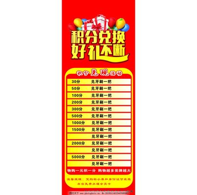 積分兌換好禮不斷超市活動X展架